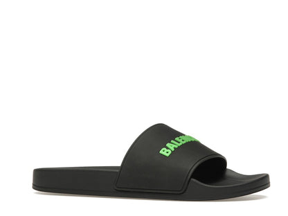 Balenciaga Pool Slide Black Fluo Green (Women's)