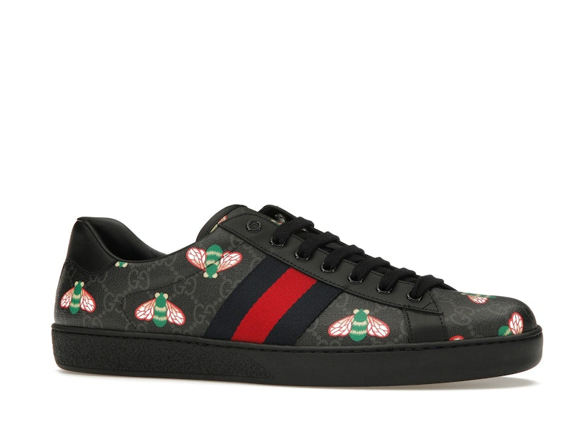 Gucci Ace Bee Print Black