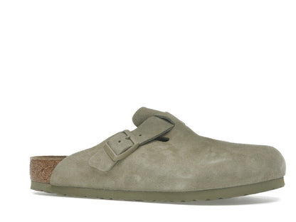 Birkenstock Boston Suede Faded Khaki