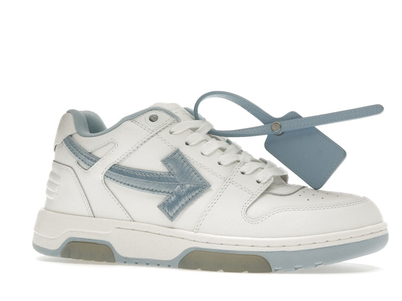 OFF-WHITE Out Of Office OOO Low Tops Embroidered Arrow White Light Blue