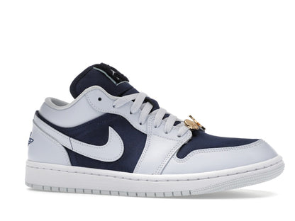 Jordan 1 Low SE Football Grey White Gym Red Midnight Navy (Women's)
