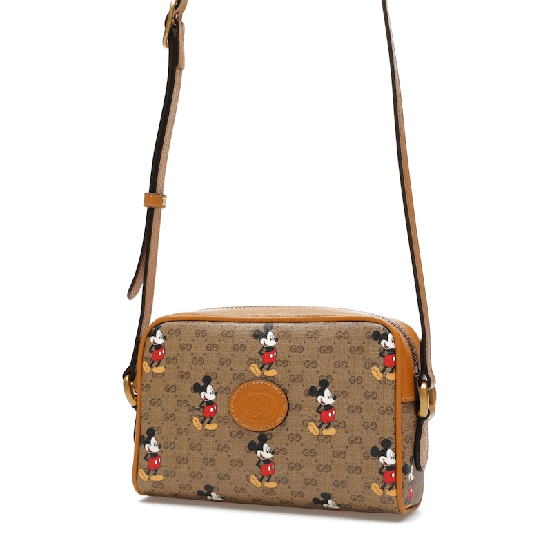 Gucci x Disney Mickey Mouse Crossbody Bag Brown