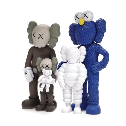 KAWS Family Vinyl Figures Brown/Blue/White