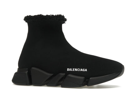 Balenciaga Speed 2.0 Recycled Fake Fur Black (Women's)