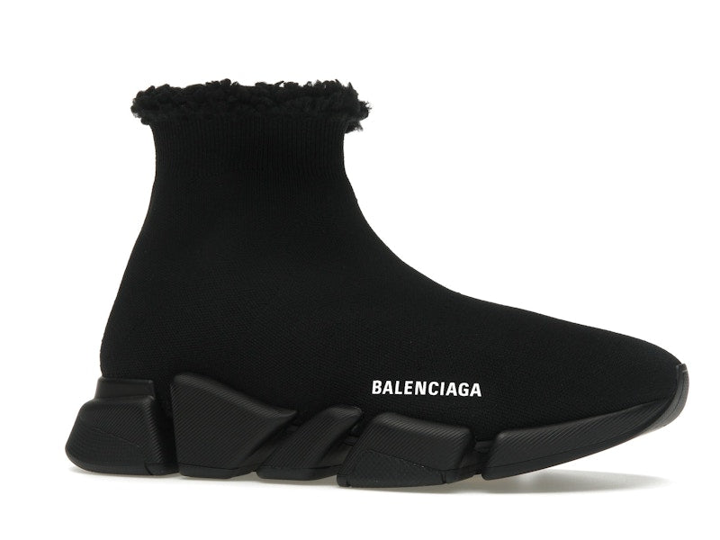 Balenciaga Speed 2.0 Recycled Fake Fur Black (Women's)