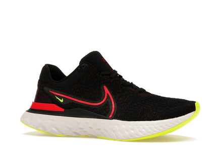 Nike React Infinity Run Flyknit 3 Black Siren Red Volt