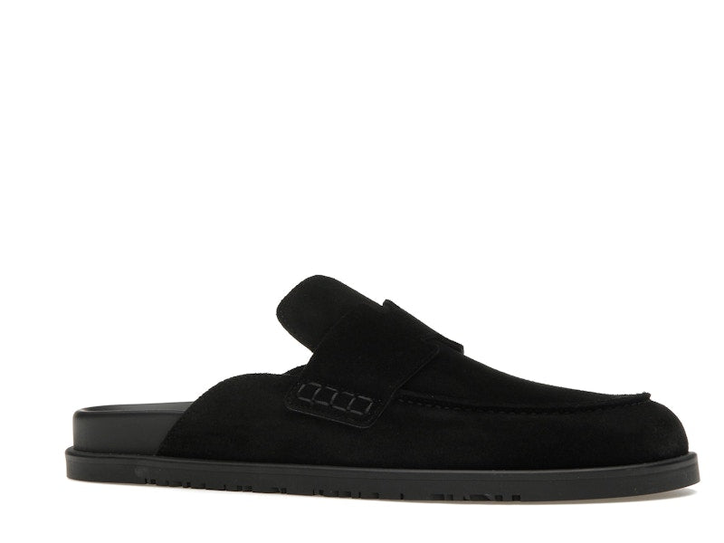 Hermes Go Mule Noir Suede Calkfskin (Men's)