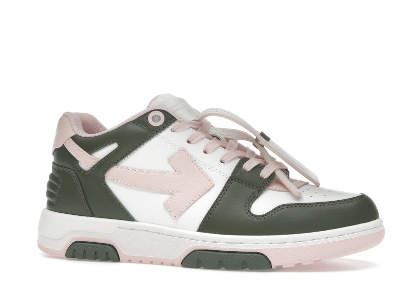OFF-WHITE Out Of Office OOO Low Tops White Green Pink (Women's)