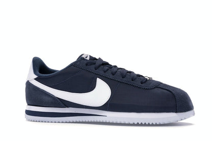 Nike Cortez Basic Nylon Obsidian White-Metallic Silver
