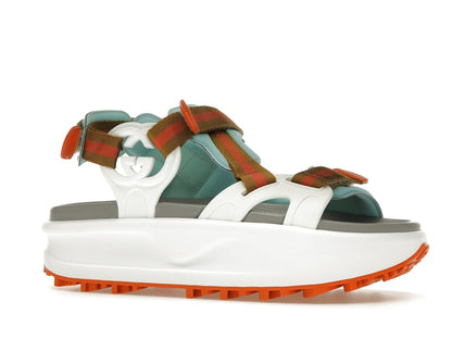 Gucci Colour Block Platform Sandal White Blue Orange (Women's)