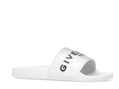 Givenchy Paris Flat Sandals White Black