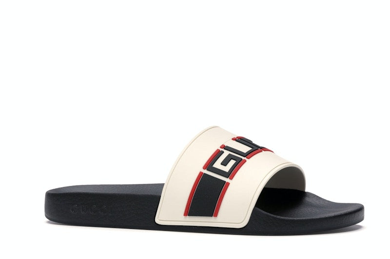 Gucci Stripe Slide White