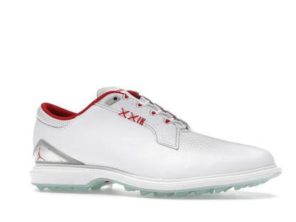 Jordan ADG 5 White Metallic Silver Blue Tint Fire Red (Wide)