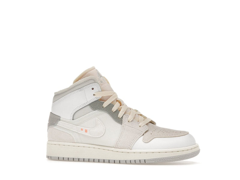 Jordan 1 Mid SE Craft Inside Out White Grey (GS)