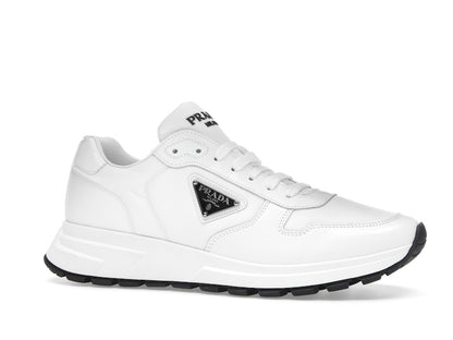 Prada PRAX 01 Sneakers Re-Nylon Brushed Leather White Black