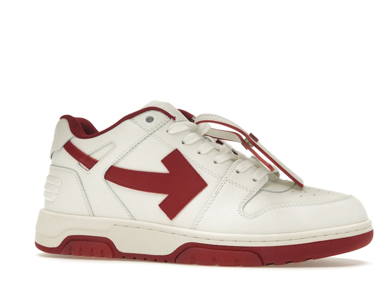 OFF-WHITE Out Of Office OOO Low Tops White Red White Tag