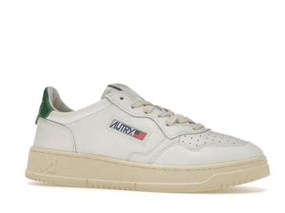Autry Medalist Leather Low White Green