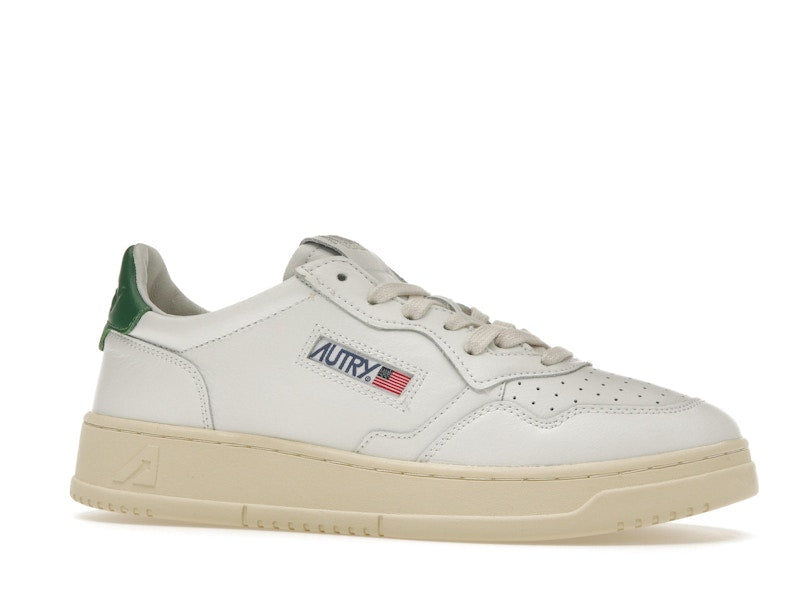 Autry Medalist Leather Low White Green