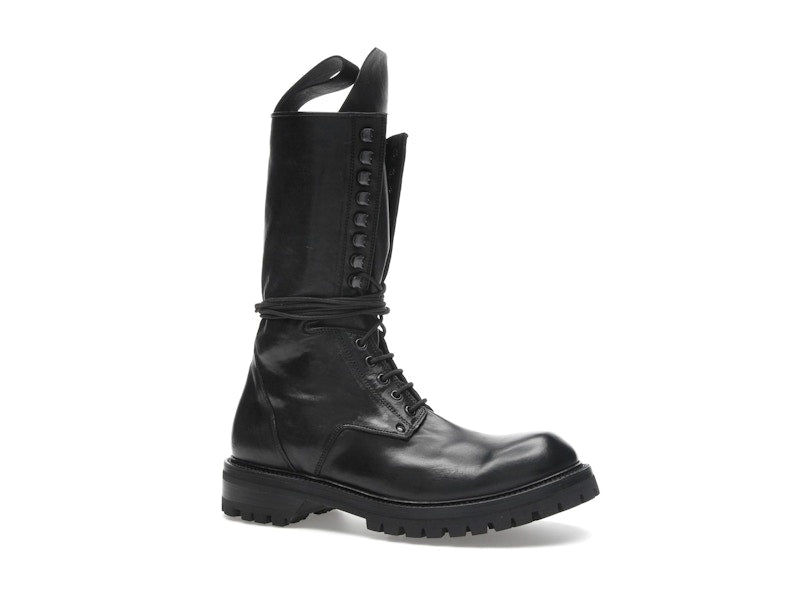 Rick Owens Army Laced Boot Black