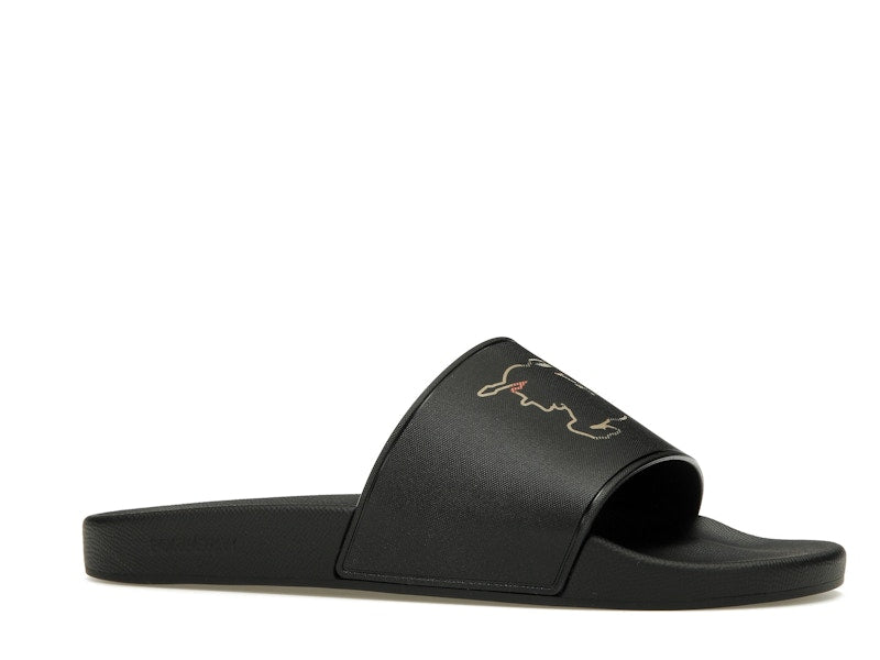 Burberry Check EKD Motif Slide Black