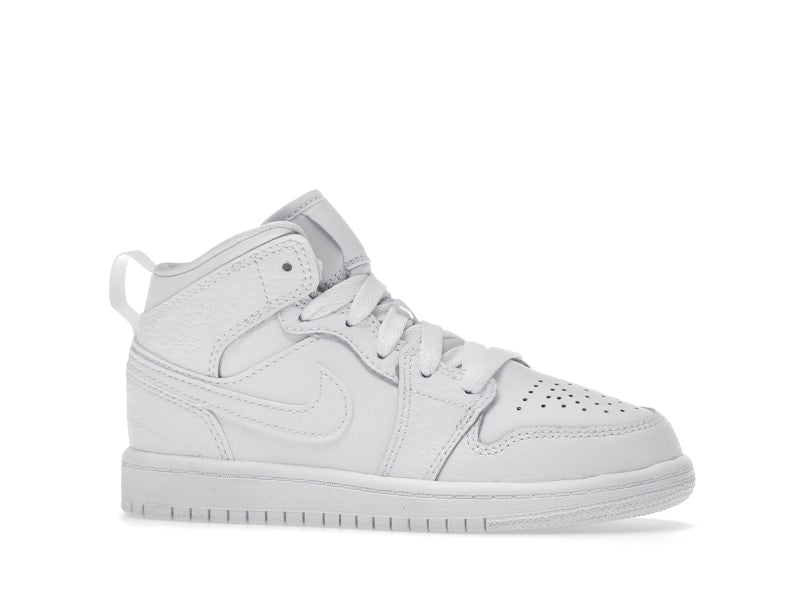 Jordan 1 Mid Triple White (2021) (PS)