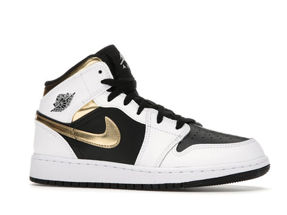 Jordan 1 Mid White Gold Black (GS)