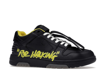 OFF-WHITE Out Of Office "OOO" Low Tops For Walking Black Yellow