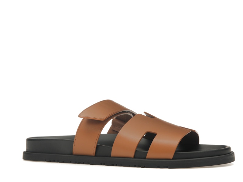 Hermes Chypre Sandal Naturel Black Smooth Calfskin Leather (M)
