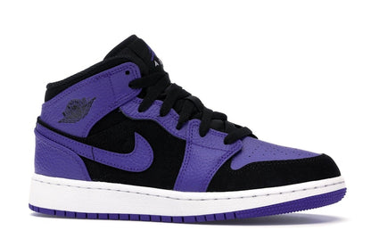 Jordan 1 Mid Black Dark Concord (GS)