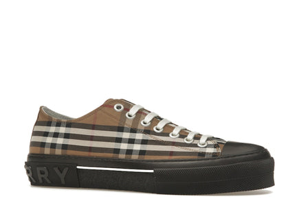 Burberry Vintage Check Lace-Up Sneaker Beige Brown
