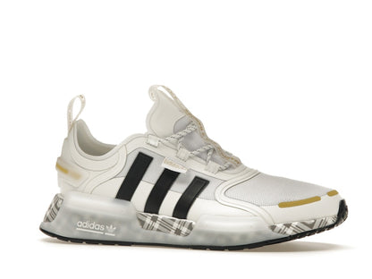adidas NMD R1 V3 White Black Gold Tartan Trefoil