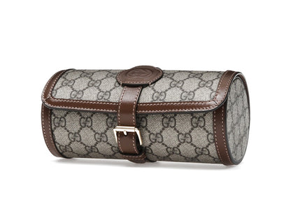 Gucci Supreme Monogram Watch Role Bag Brown