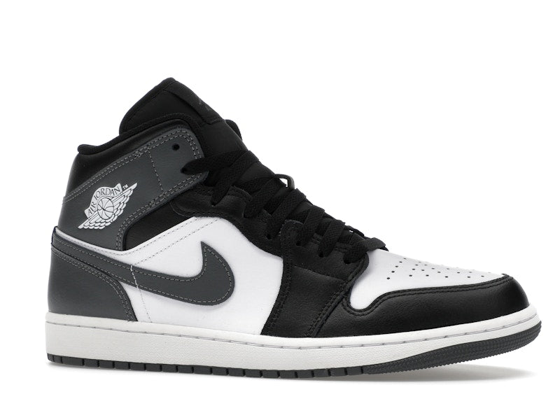 Jordan 1 Mid Black White Iron Grey