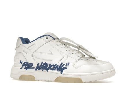 OFF-WHITE Out Of Office "OOO" Low Tops For Walking White White Dark Blue SS22