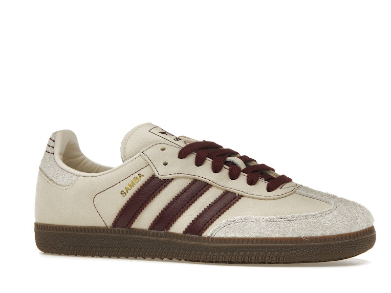 adidas Samba OG Wonder White Maroon (Women's)