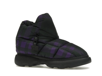 Burberry Check Pillow Boot Black Purple (Women's)