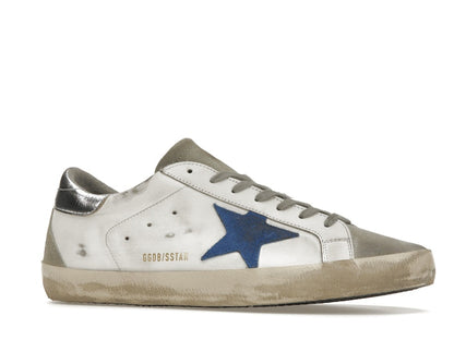 Golden Goose Super-Star White Elecctric Blue Silver