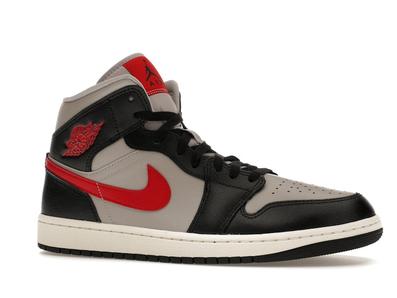 Jordan 1 Mid Black College Grey Gym Red (Women's)