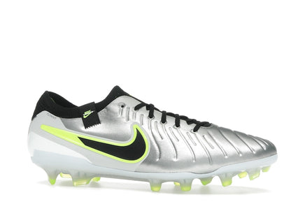 Nike Tiempo Legend 10 Elite FG Metallic Silver Volt Black