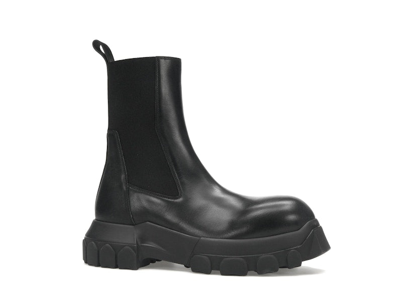 Rick Owens Lido Beatle Bozo Tractor Boots Black