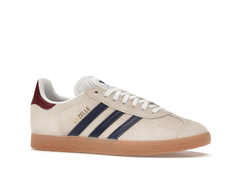 adidas Gazelle Beige Dark Blue Collegiate Burgundy