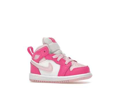 Jordan 1 Mid White Fierce Pink (TD)