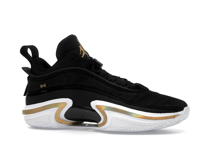 Jordan 36 Low PF Black Gold (White Sole)