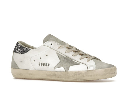 Golden Goose Super-Star White Dark Grey Glitter (Women's)