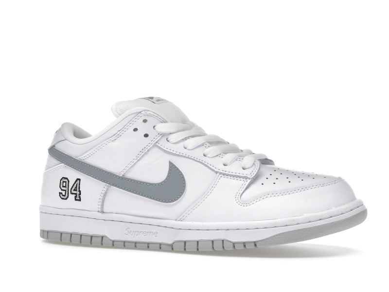 Nike SB Dunk Low Supreme 94 White Metallic Silver