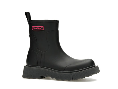 OFF-WHITE Rubber Rain Boot Black