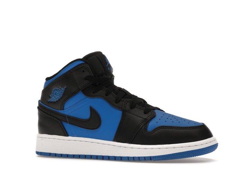 Jordan 1 Mid Black Royal Blue (GS)