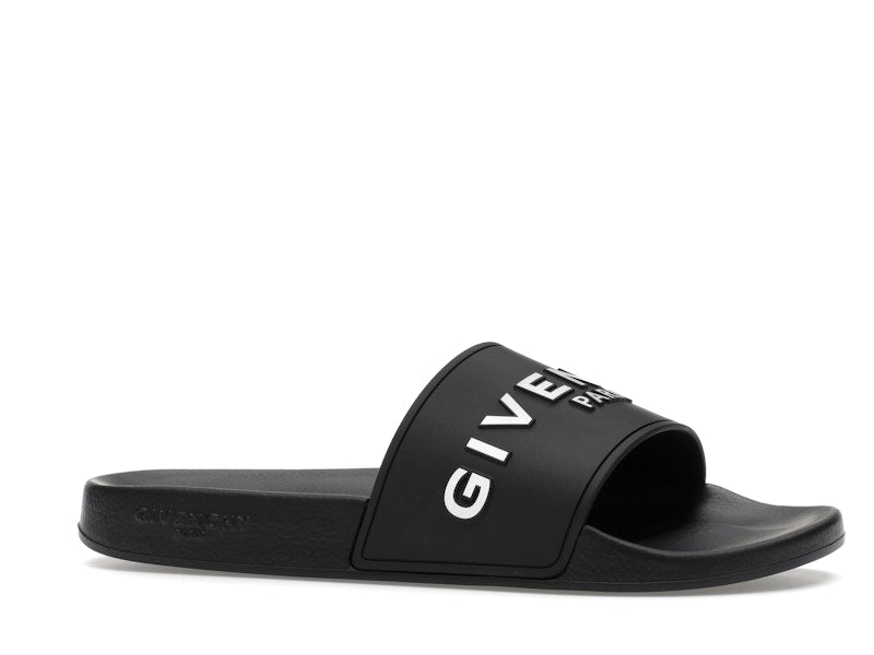 Givenchy Paris Flat Sandals Black White