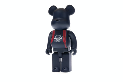 Bearbrick Medicom Herschel Peacoat 100% & 400% Set Navy