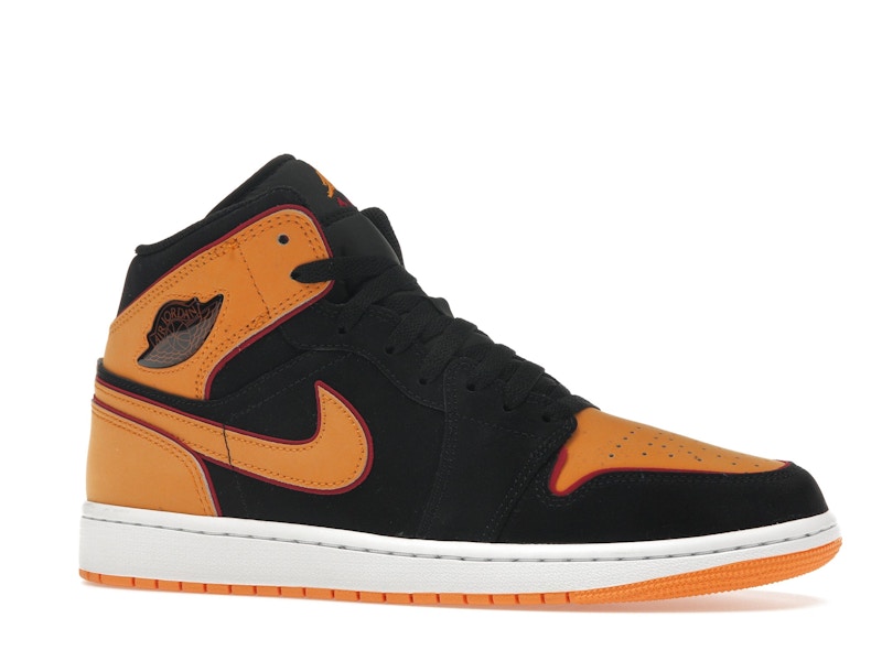 Jordan 1 Mid Fat Tongue Black Orange